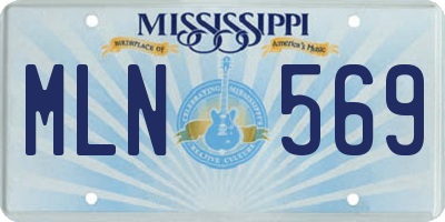 MS license plate MLN569