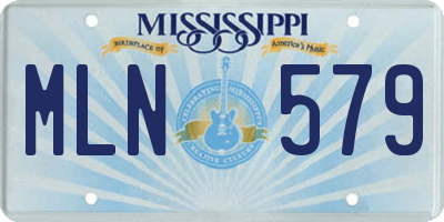 MS license plate MLN579