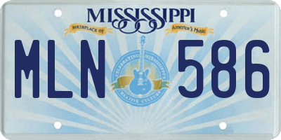 MS license plate MLN586