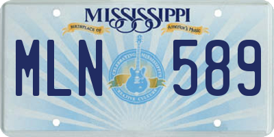 MS license plate MLN589