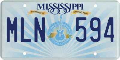 MS license plate MLN594