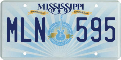 MS license plate MLN595