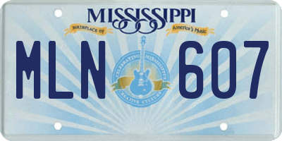 MS license plate MLN607