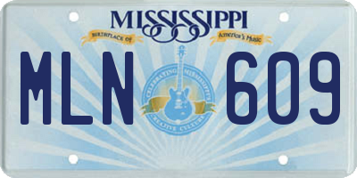 MS license plate MLN609