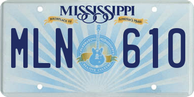 MS license plate MLN610