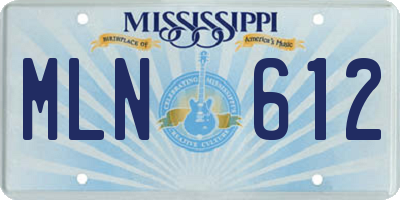 MS license plate MLN612