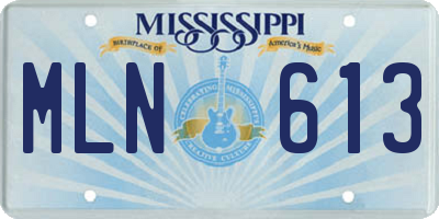 MS license plate MLN613