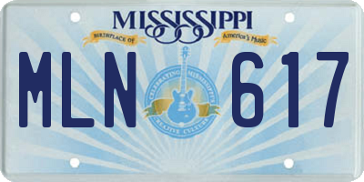 MS license plate MLN617