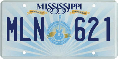 MS license plate MLN621