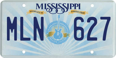 MS license plate MLN627