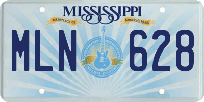 MS license plate MLN628