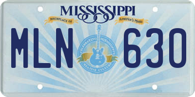 MS license plate MLN630