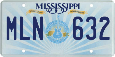 MS license plate MLN632