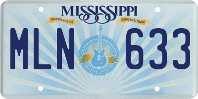 MS license plate MLN633
