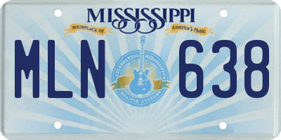 MS license plate MLN638