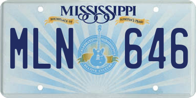 MS license plate MLN646
