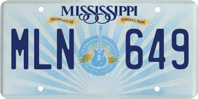 MS license plate MLN649