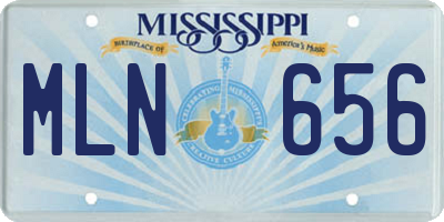 MS license plate MLN656