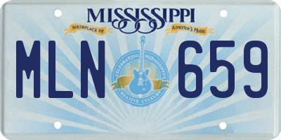 MS license plate MLN659