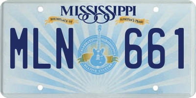MS license plate MLN661