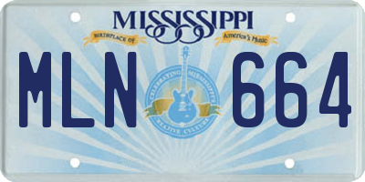 MS license plate MLN664