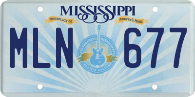 MS license plate MLN677