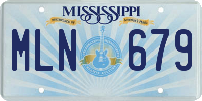 MS license plate MLN679