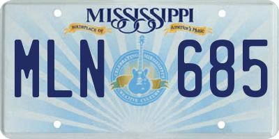 MS license plate MLN685
