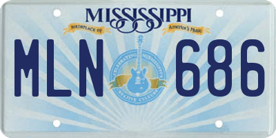 MS license plate MLN686