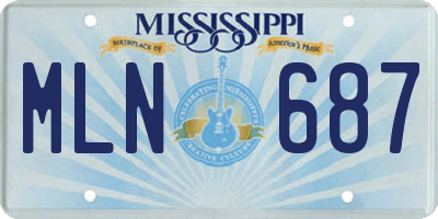 MS license plate MLN687