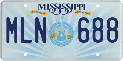 MS license plate MLN688