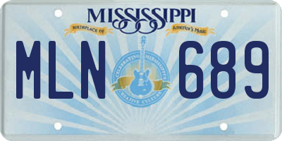 MS license plate MLN689
