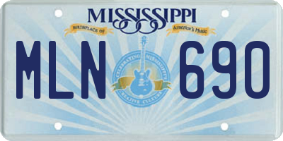MS license plate MLN690