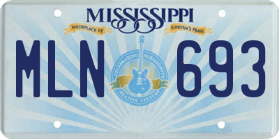 MS license plate MLN693