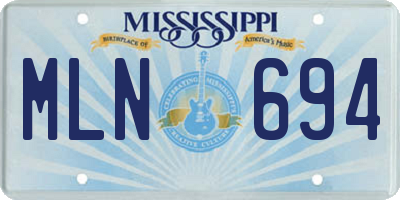 MS license plate MLN694