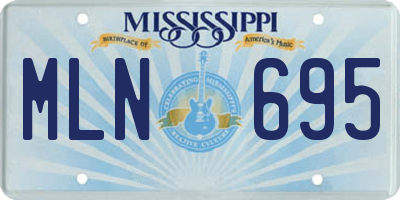 MS license plate MLN695