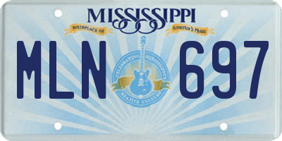 MS license plate MLN697