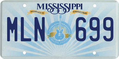 MS license plate MLN699
