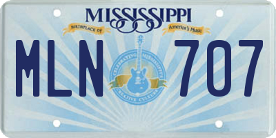 MS license plate MLN707