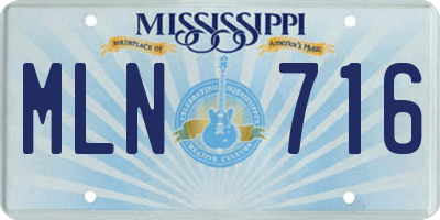 MS license plate MLN716
