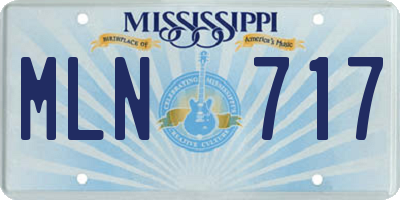 MS license plate MLN717