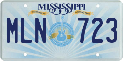 MS license plate MLN723