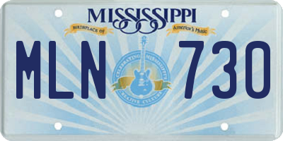 MS license plate MLN730