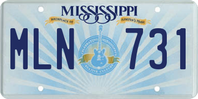 MS license plate MLN731
