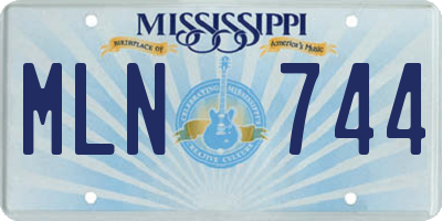 MS license plate MLN744