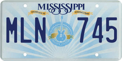 MS license plate MLN745