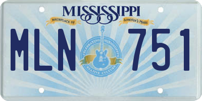 MS license plate MLN751