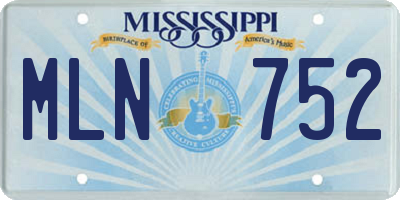 MS license plate MLN752