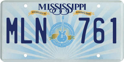 MS license plate MLN761