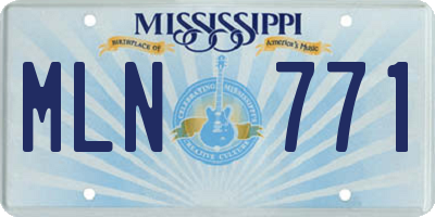 MS license plate MLN771